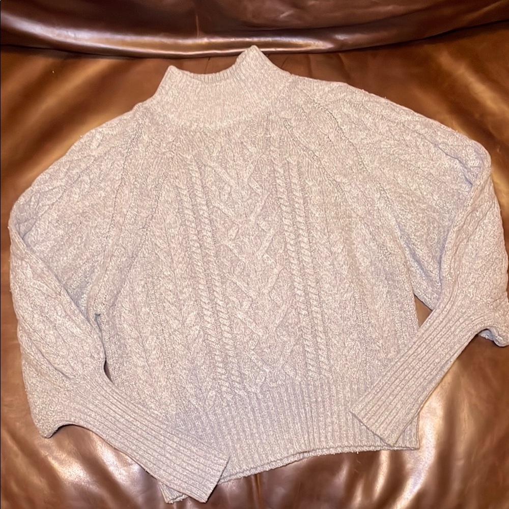 BCBGMaxazria Cable Knit Sweater - Cream